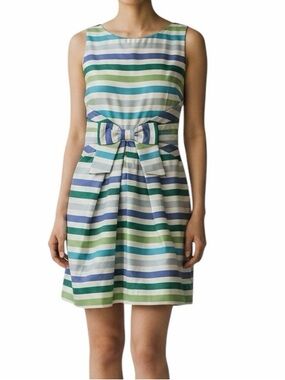 KATE SPADE New York Jillian Colorful Striped 100% Silk Dress Size 6
